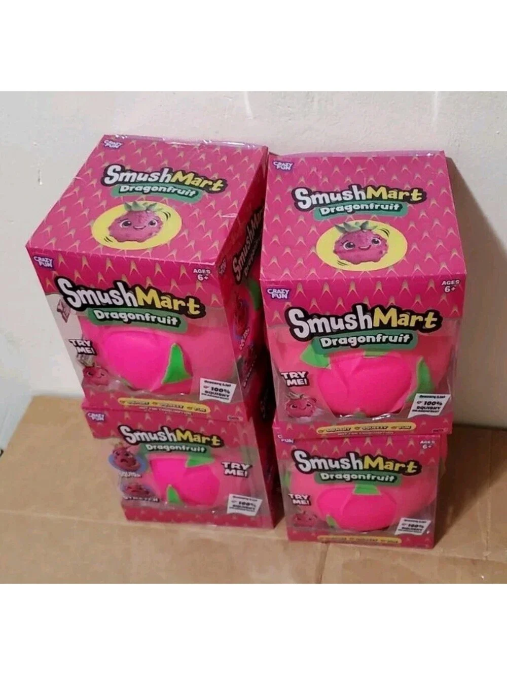 Smush Mart Dragonfruit Squishy Toy Crazy Fun RMS International NIB  Tiktok Lot 4